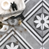 GeoCeramica® 60x60x4 Concreet Flower decor #