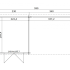 Tuinhuis Sunniva 570x275 (bxd) Onbehandeld