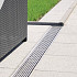 ACO Slim-Line 100 cm watergoot incl.  zwart aluminium design rooster