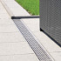 ACO Slim-Line 100 cm watergoot incl. blank aluminium design rooster