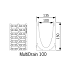 Multi Drain D150 met Gietijzeren rooster 100 cm