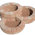 Pilestone ronde plantenbak Mont Blanc 23/17x21,5x10 cm