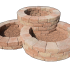Pilestone ronde plantenbak Mont Blanc 23/17x21,5x10 cm