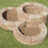 Pilestone ronde plantenbak Mont Blanc 23/17x21,5x10 cm