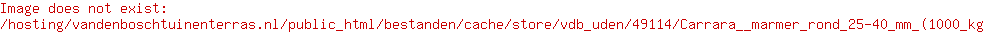 Carrara / marmer rond 25-40 mm (1000 kg)