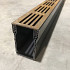 Star Drain kunststof goot met Corten staal rooster 1000mm