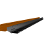 Flexline 75x2200 mm, Weervast (corten) incl. per strip 3 grondnagels en verbindingsplaat