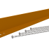 Hardline 100x2200 mm, Weervast (corten) incl. 4 grondnagels en verbindingsset