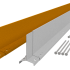 Hardline 150x2200 mm, Weervast (corten) incl. 4 grondnagels en verbindingsset