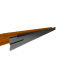 Rigidline 100x2200 mm, Weervast (corten) incl. 3 platte grondpennen en verbindingsplaat