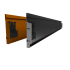 Rigidline 240x2160 mm, Weervast (corten) incl. 5 grondnagels en verbindingsset