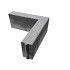 Infra Opsluitband hoekstuk 10x20x50/50 grijs h&d K