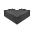ArtiStone hoekstuk traptreden 90° buiten 40x20 Carbon
