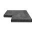 ArtiStone zwembadrand hoekstuk 90 graden 40x5 Carbon