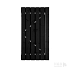 Poort compleet grenen zwart 110 x 195 cm