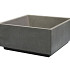 Plantenbak 75x75xH35 Antraciet glad vierkant + voet 5 cm