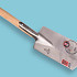 Spade IDEAL, type 1006 nr.2, met T-steel. GEPOLIJST blad 17,5 x 28 cm