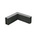 Infra Opsluitband hoekstuk 10x20x50/50 zwart h&d K