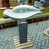 Fish on sokkel zwart 100 cm