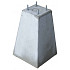 Poer (18x18)x(30x30)x45 cm + 4 draadeind M10 (hoh 11cm)