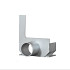 Sleufgoot aluminium Sidedrain/75 eindstuk links + uitloop 50 mm