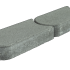 Graskantsteen Antraciet 22x12x4,5