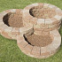 Pilestone ronde plantenbak Mont Blanc 23/17x21,5x10 cm