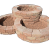 Pilestone ronde plantenbak Mont Blanc 23/17x21,5x10 cm