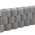 Cirkelflor Mini Grijs 30x20x20