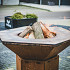 Barbecue 100-Corten-Met rooster-Met deksel-Zonder verrijdbaar onderstel