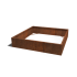 Cortenstaal gelaste plantenbak Rechthoek 200x200x40-zonder bodemplaat