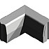 Infra Trottoirband hoekblok 13/15x25 90° inw. grijs vis