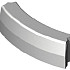 Bochtband 13/15x25x78,5 R=5 uitw. zwart visbek