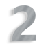 RVS huisnummer 2 - 15cm