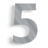 RVS huisnummer 5 - 15cm