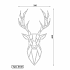 Cortenstaal wanddecoratie Deer 1.0-Small