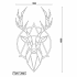 Cortenstaal wanddecoratie Deer 2.0-Large