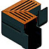 ACO Slim-Line hoekstuk + Corten rooster