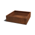 Cortenstaal gelaste plantenbak Vierkant 140x140x40-met bodemplaat