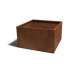 Cortenstaal gelaste plantenbak Vierkant 140x140x80-met bodemplaat
