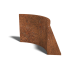 Cortenstaal keerwand binnenbocht 50x50cm (hoogte 50cm)