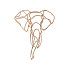 Cortenstaal wanddecoratie Elephant 1.0-Small