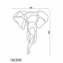 Cortenstaal wanddecoratie Elephant 1.0-Small