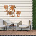 Cortenstaal wanddecoratie Flowers 3-parts-Large