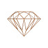 Cortenstaal wanddecoratie Diamond-Small