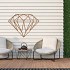 Cortenstaal wanddecoratie Diamond-Large
