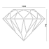 Cortenstaal wanddecoratie Diamond-Large