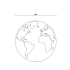 Cortenstaal wanddecoratie Globe-Small