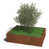 Cortenstaal plantenbak Rechthoek XL 160x120 hoogte=60cm opties=bodemplaat