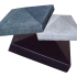 Paalmuts 55x55x5/16 zwart beton (punt of vlak)